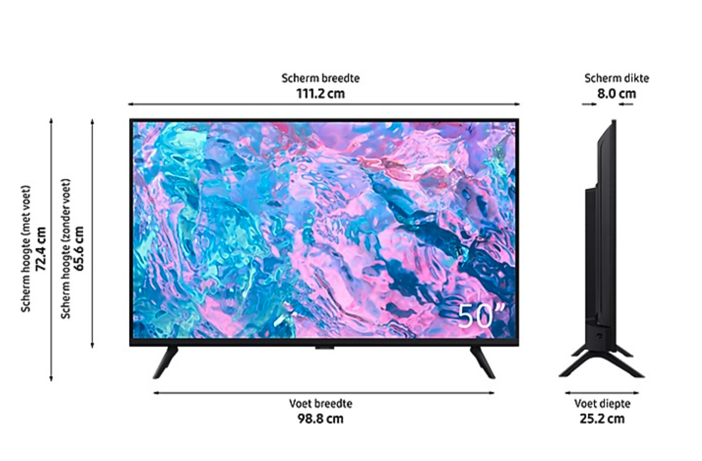 SAMSUNG UE50CU7040KXXN televisie 4K UHD - 50''