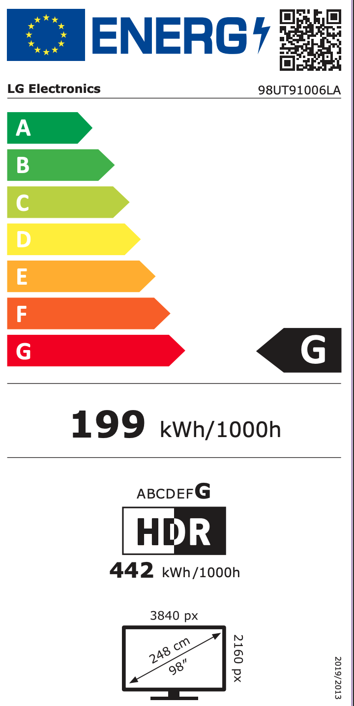 LG 98UT91006LA televisie 4K UHD - 98"
