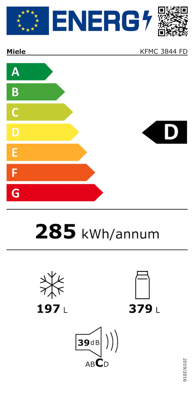 MIELE KFMC3844FD side-by-side - 213cm