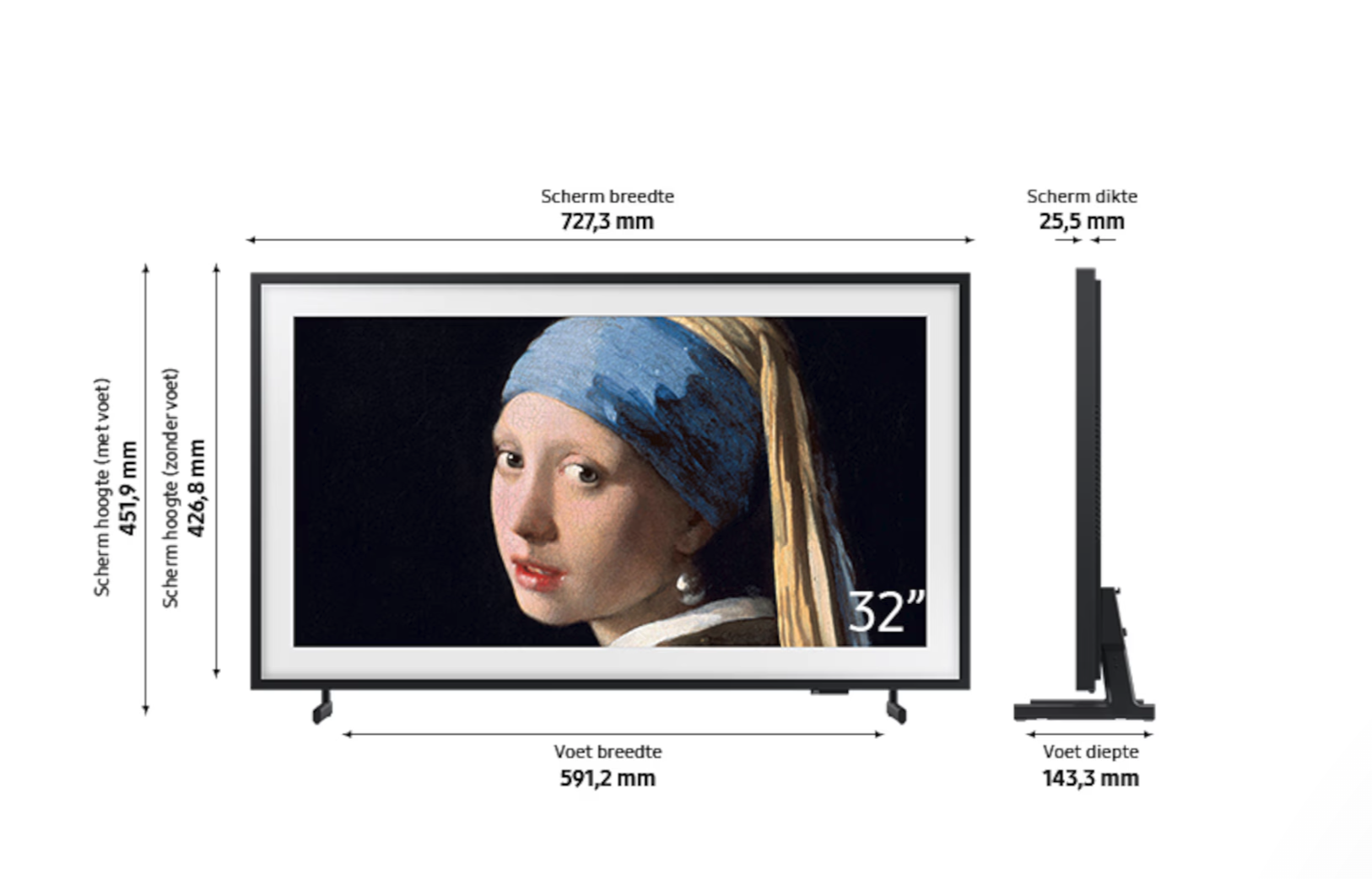 SAMSUNG F-QE32LS03CBUX televisie 4K UHD - 32"