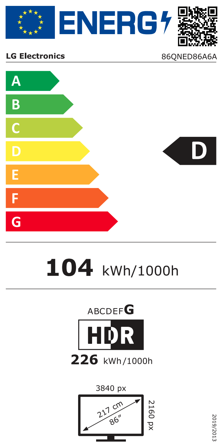 LG 86QNED86A6A televisie 4K UHD - 86"