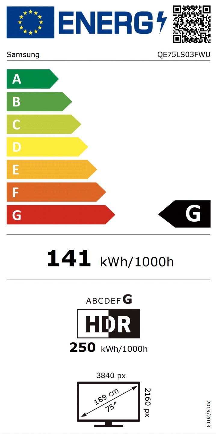 SAMSUNG F-QE75LS03FWUX televisie 4K UHD - 75"
