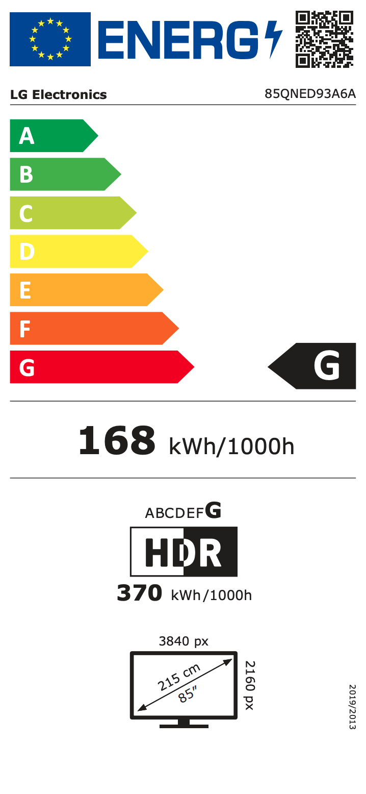 LG CE 85QNED93A6A televisie 4K UHD - 85"