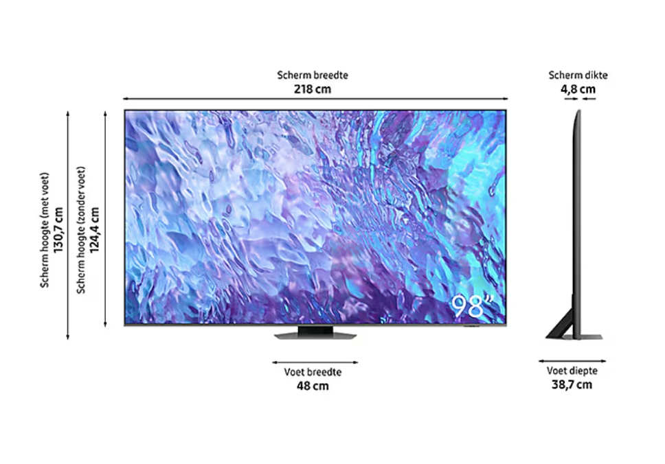 SAMSUNG QE98Q80CATXXN televisie 4K UHD - 98"