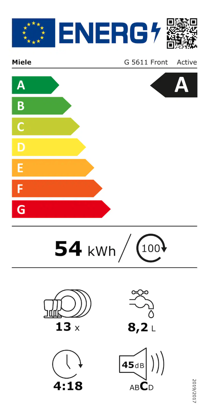 MIELE G5611ACTIVECSFRONT vrijstaande vaatwasser
