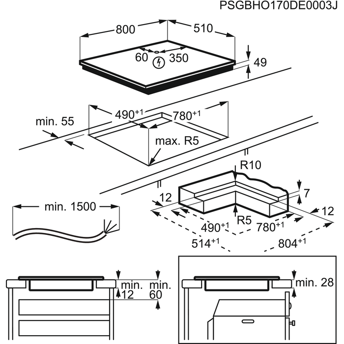 AEG IKE85651IB 6000 inductiekookplaat - 80cm