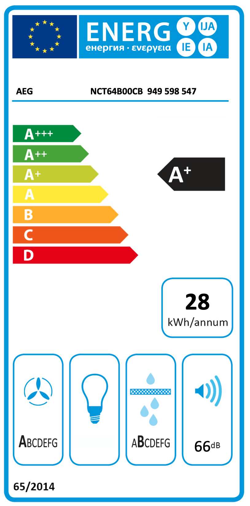 AEG NCT64B00CB 6000 kookplaat met afzuiging - 60cm