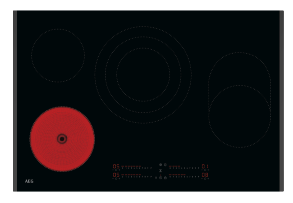 AEG NHI84A07FB 3000 vitrokeramische kookplaat - 80cm