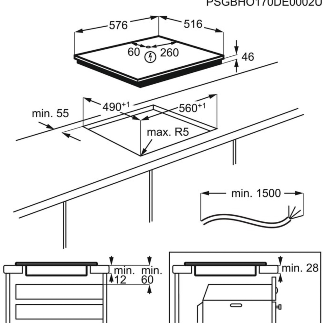AEG IKR64301XB 3000 inductiekookplaat - 60cm
