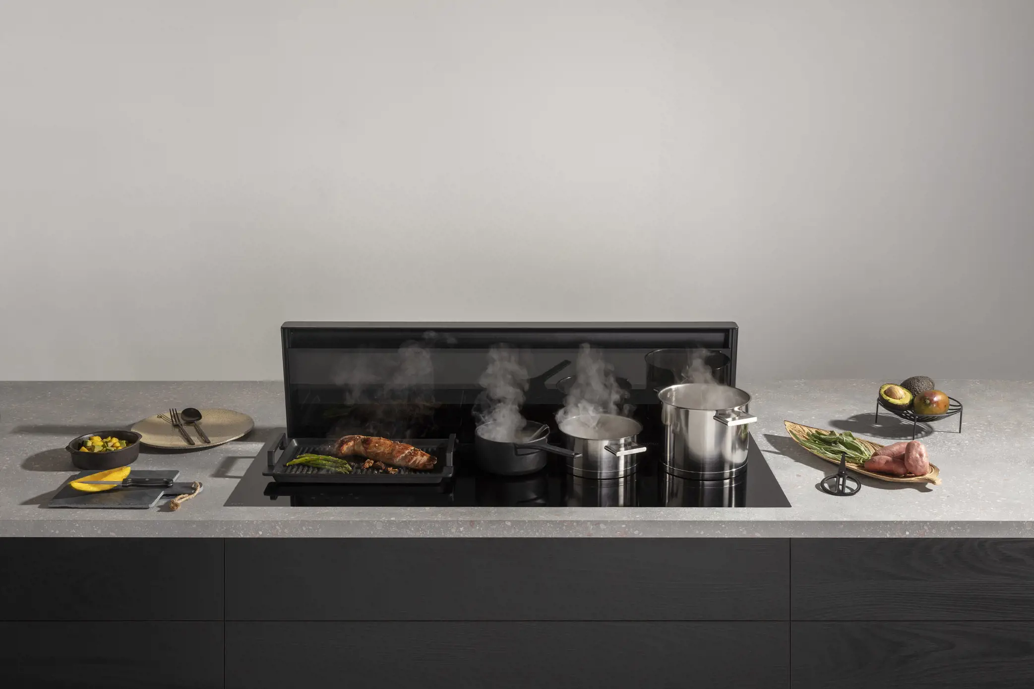 NOVY 42120 kookplaat met afzuiging - 120cm