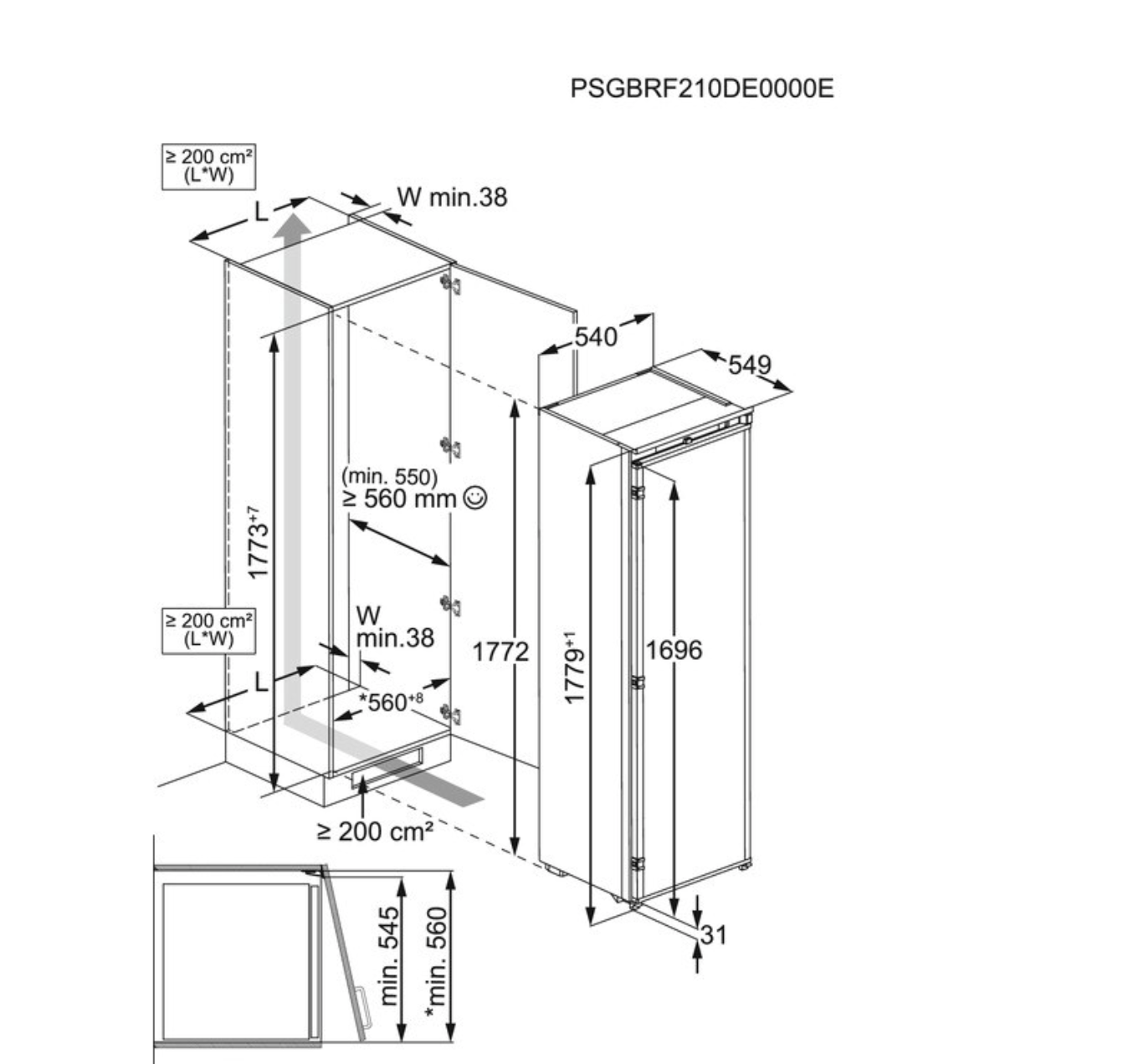 ELECTROLUX ERD6DD18S koelkast zonder vriesvak - 177cm