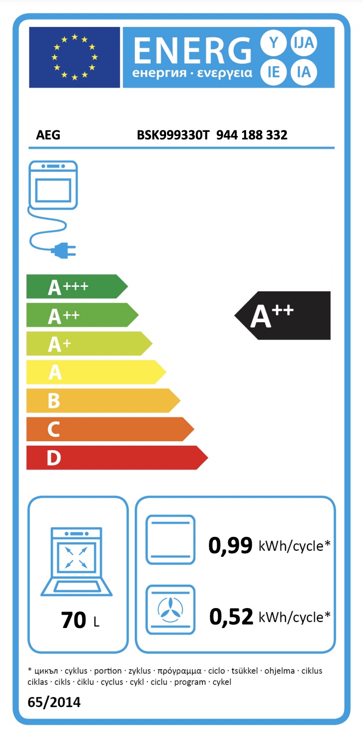 AEG BSK999330T 9000 multifunctionele oven met stoom - 60cm