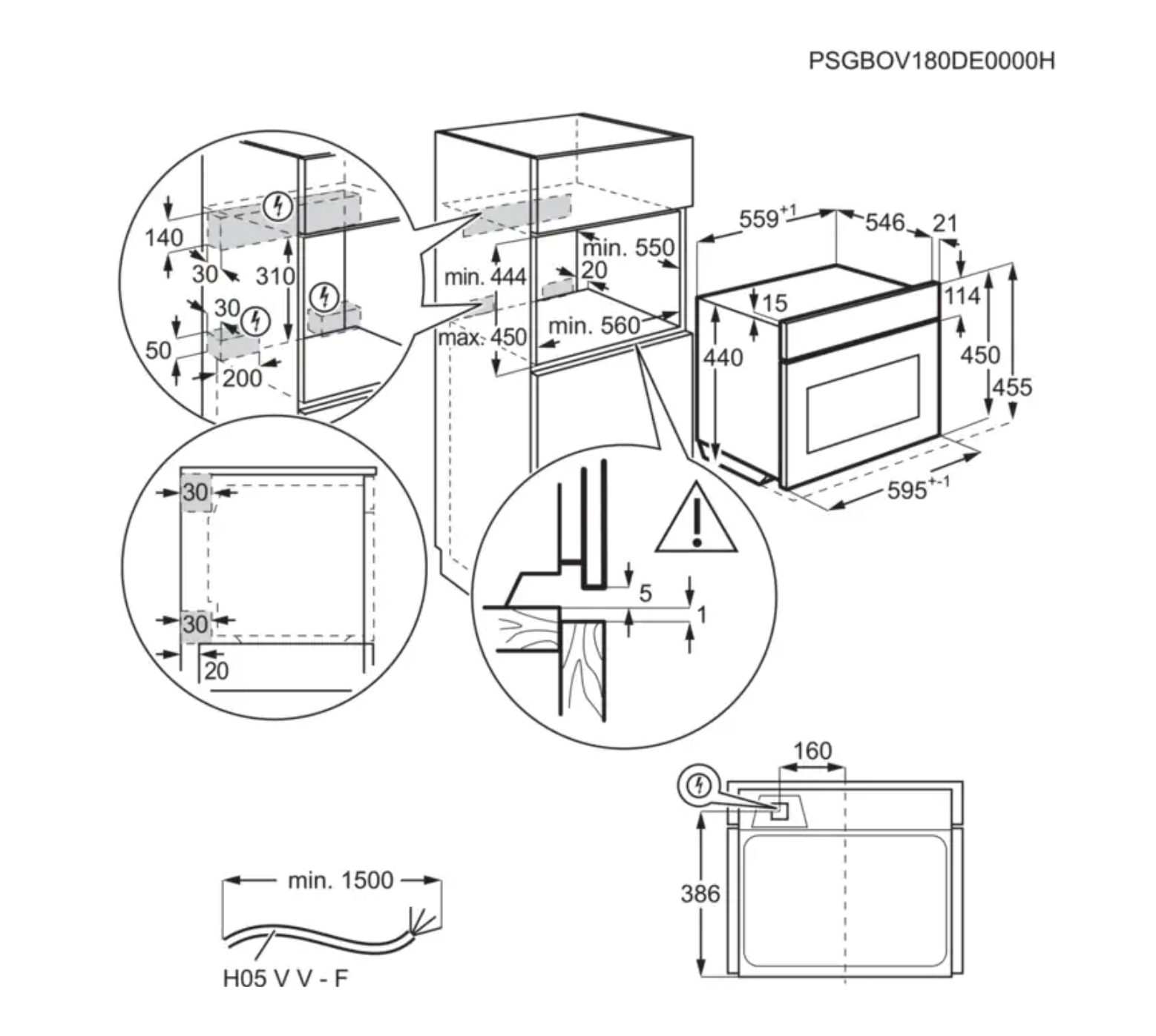 AEG KMK868000T 8000 multifunctionele oven met microgolfoven - 45cm