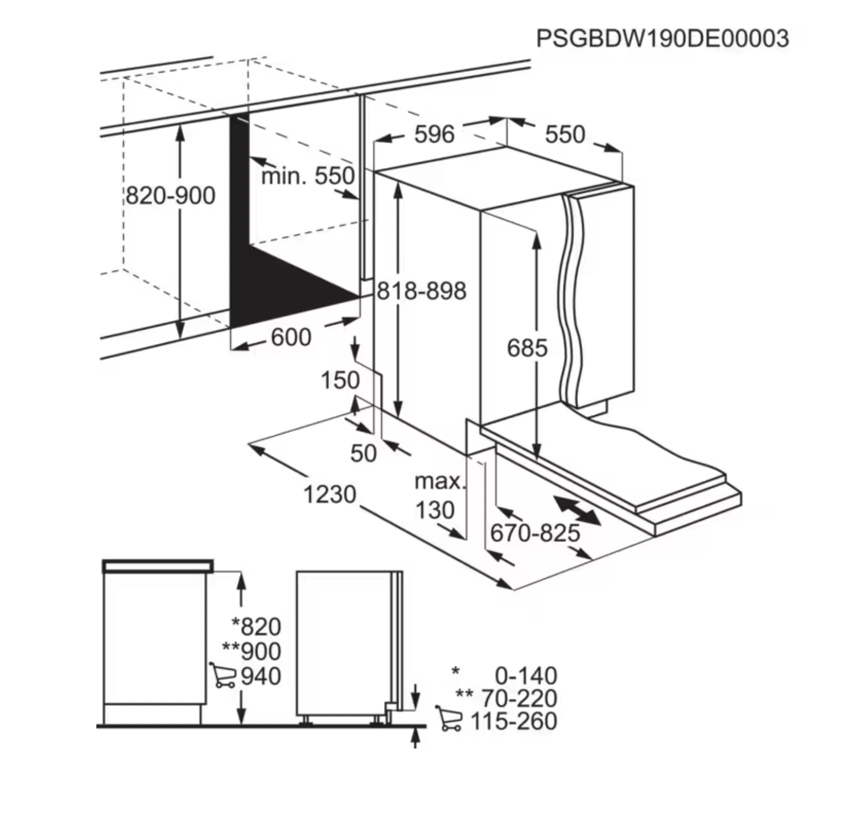 AEG FSK63627P 7000 vaatwasser volledig integreerbaar
