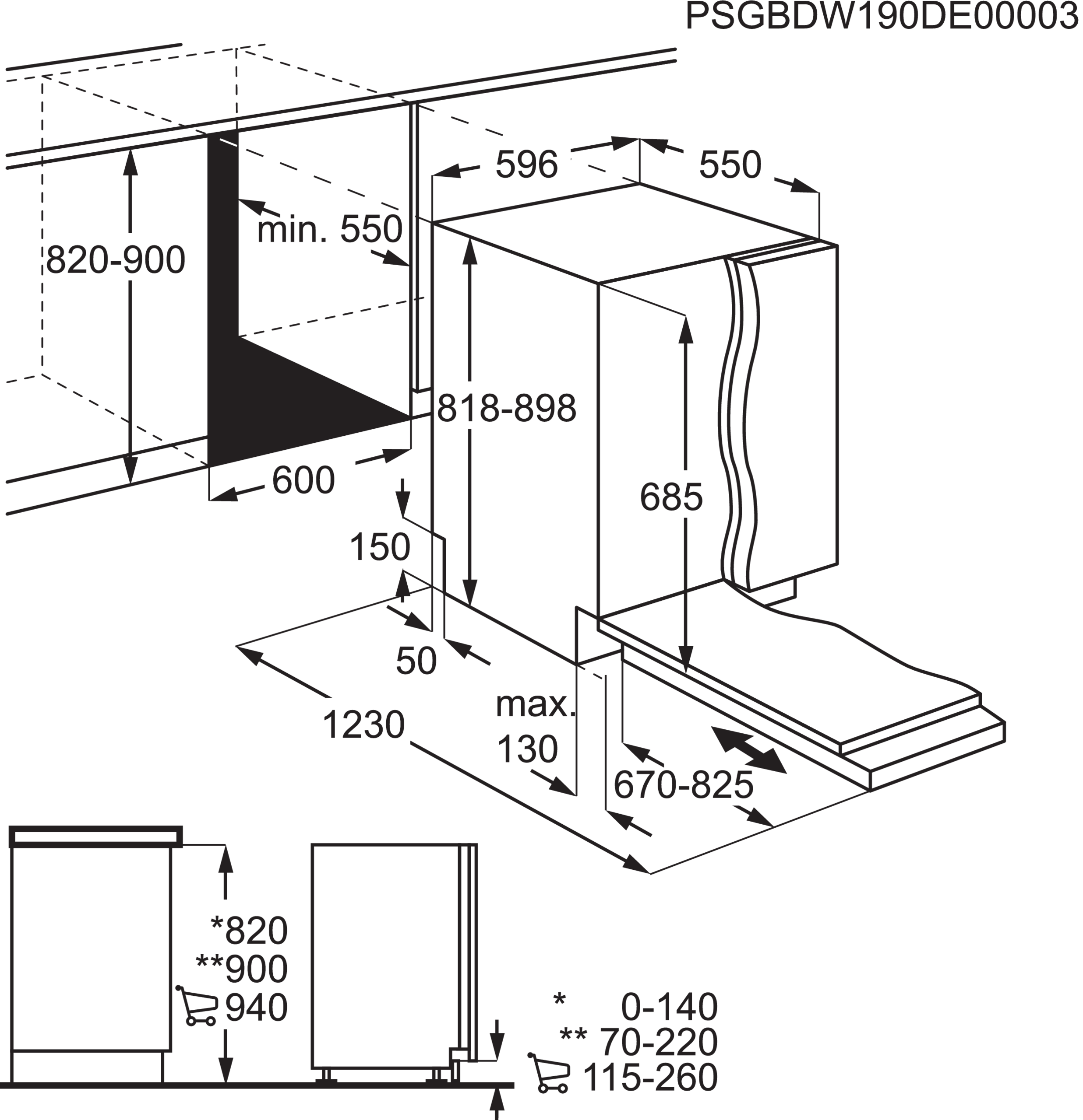 AEG FSK63657P vaatwasser volledig integreerbaar