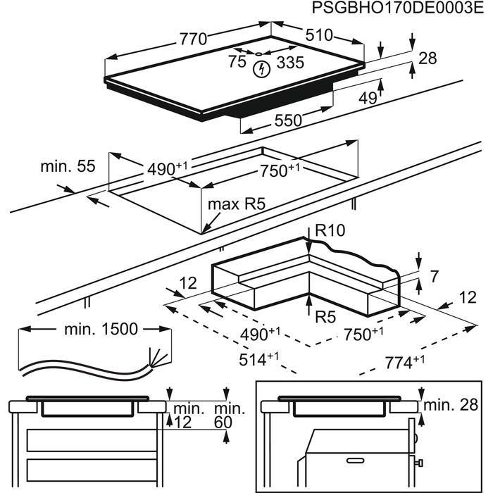 AEG IPE84531IB 3000 inductiekookplaat - 80cm