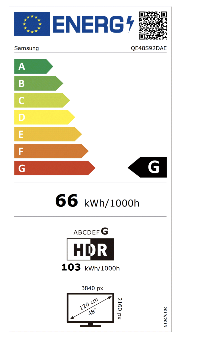 SAMSUNG QE48S92DAEXXN televisie 4K UHD - 48"