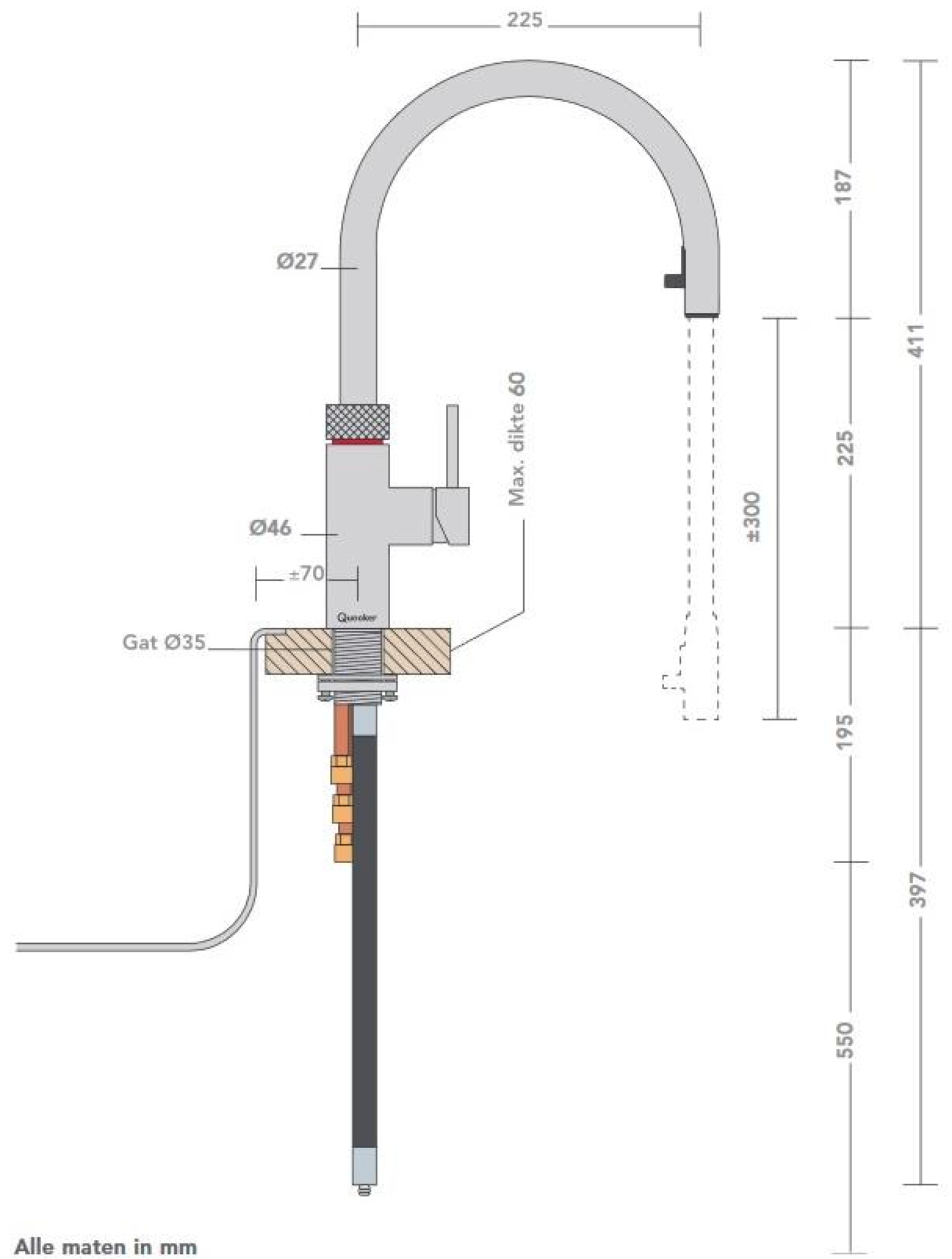 QUOOKER FXRGME 2 in1 kraan