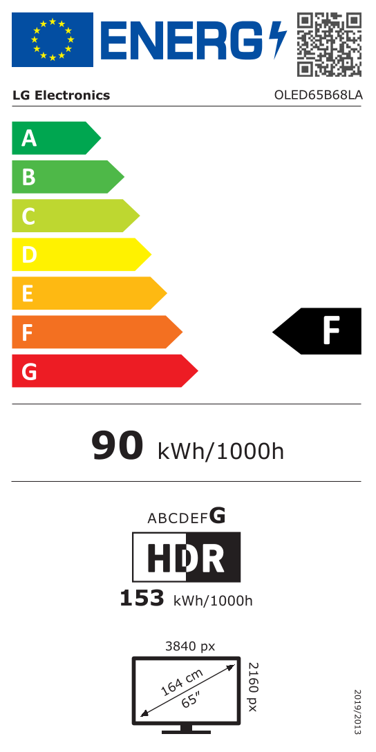LG OLED65B68LA televisie 4K UHD - 65''
