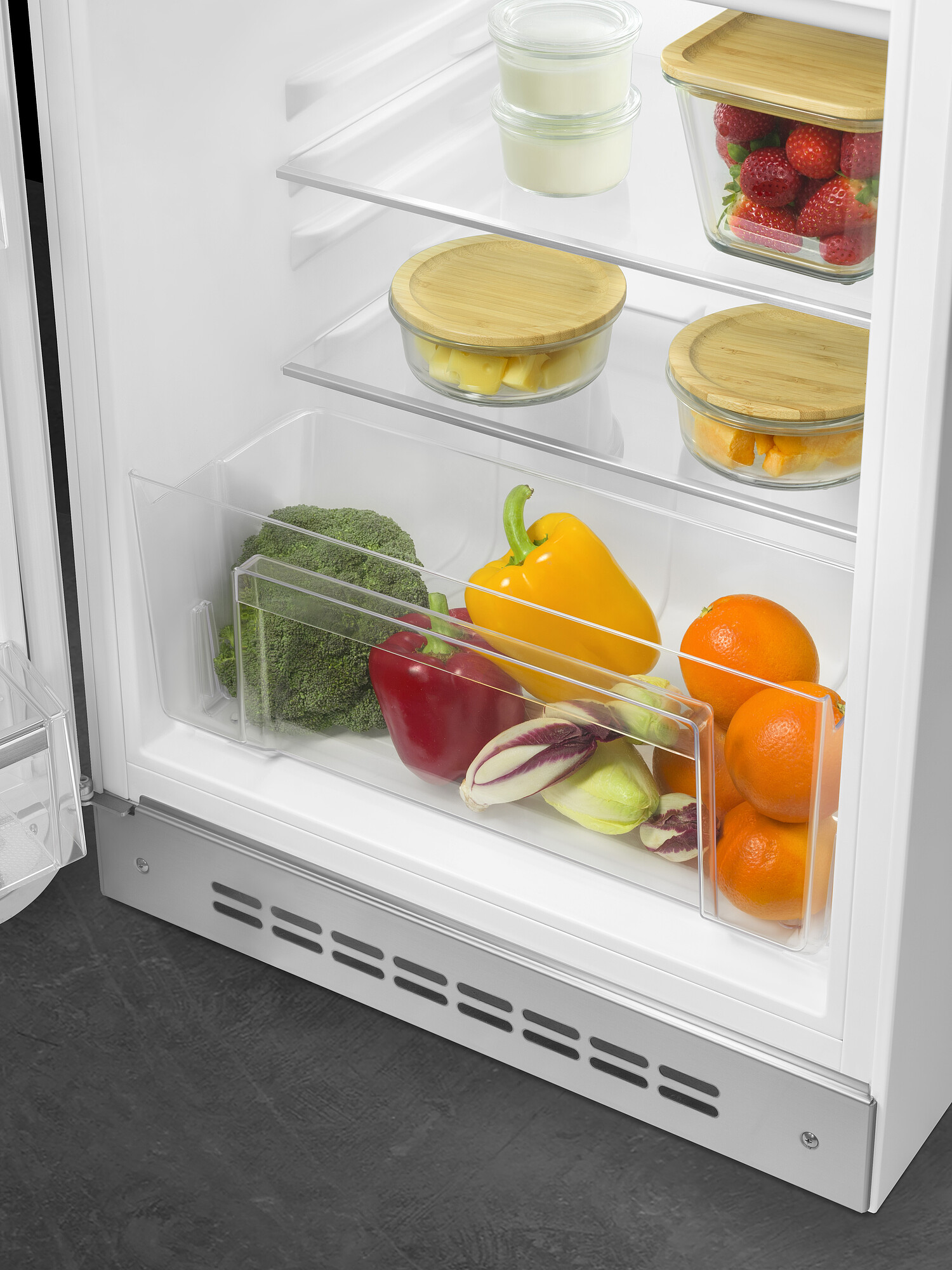 SMEG FAB10LWH6 vrijstaande koelkast met vriesvak - 96cm
