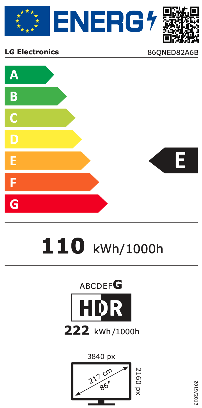 LG 86QNED82A6B televisie 4K UHD - 86"