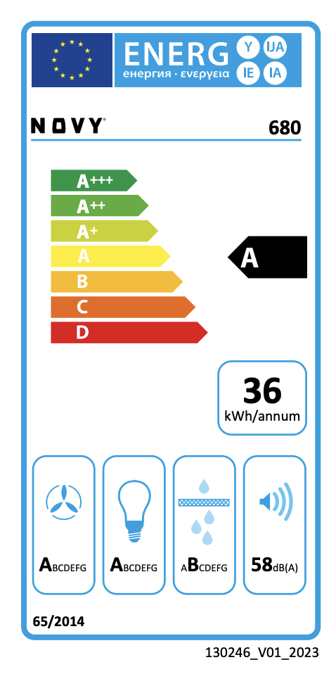 NOVY 680 Fusion telescopische dampkap - 60cm