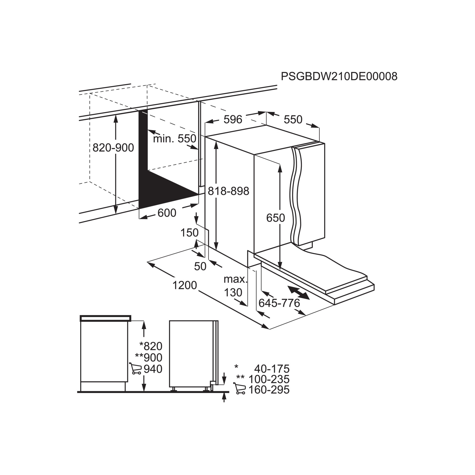 AEG FSK64907Z 6000 vaatwasser volledig integreerbaar