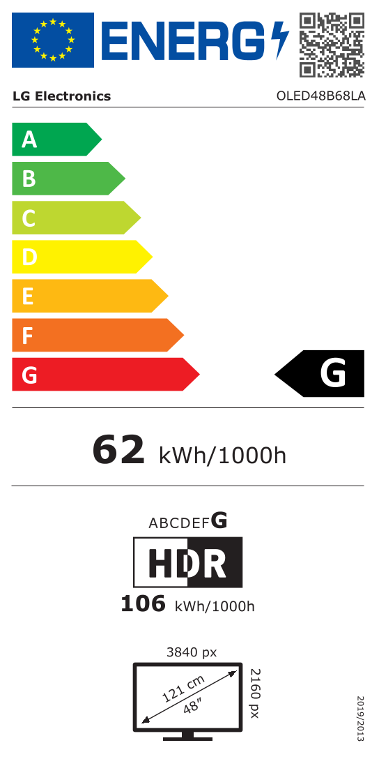 LG OLED48B68LA televisie 4K UHD - 48"