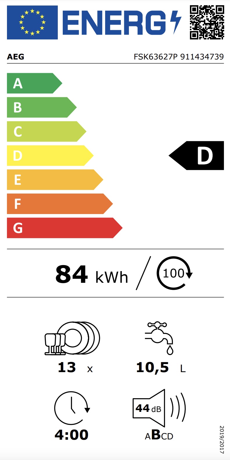 AEG FSK63627P 7000 vaatwasser volledig integreerbaar