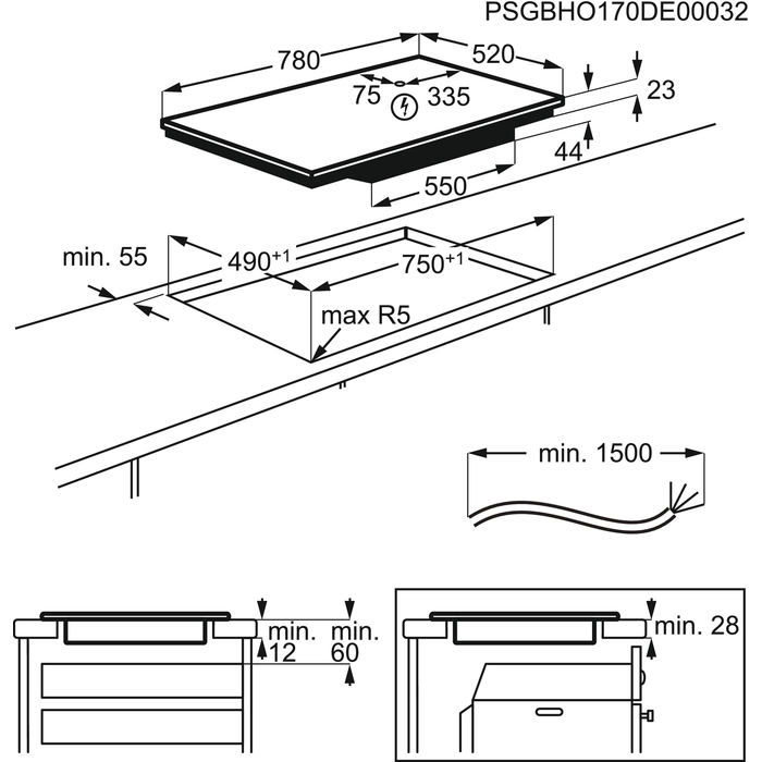AEG IPE84531FB 3000 inductiekookplaat - 80cm