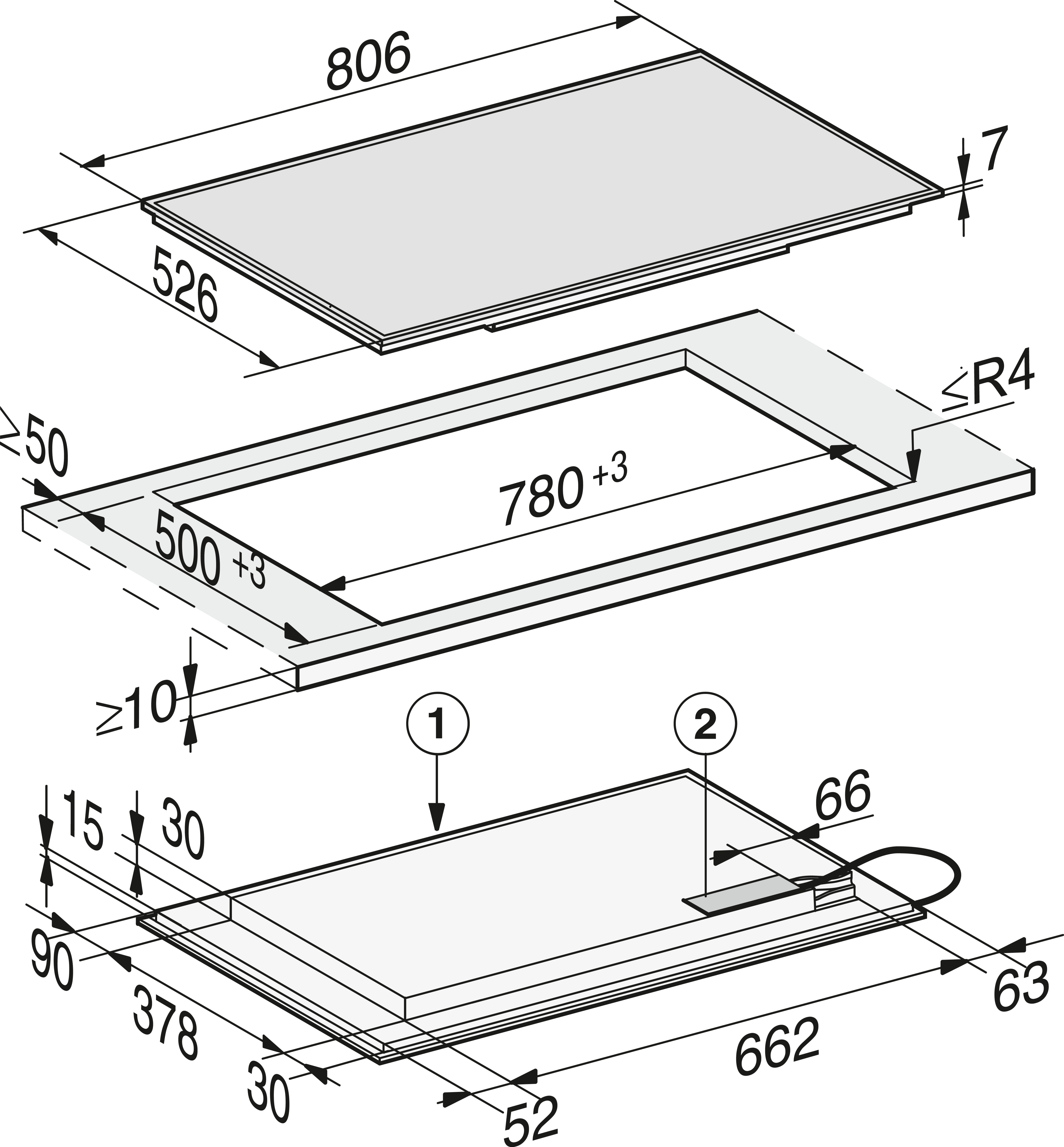 MIELE KM7575FR inductiekookplaat - 80cm