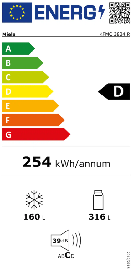 MIELE KFMC3834R koel-/vriescombinatie - 213cm