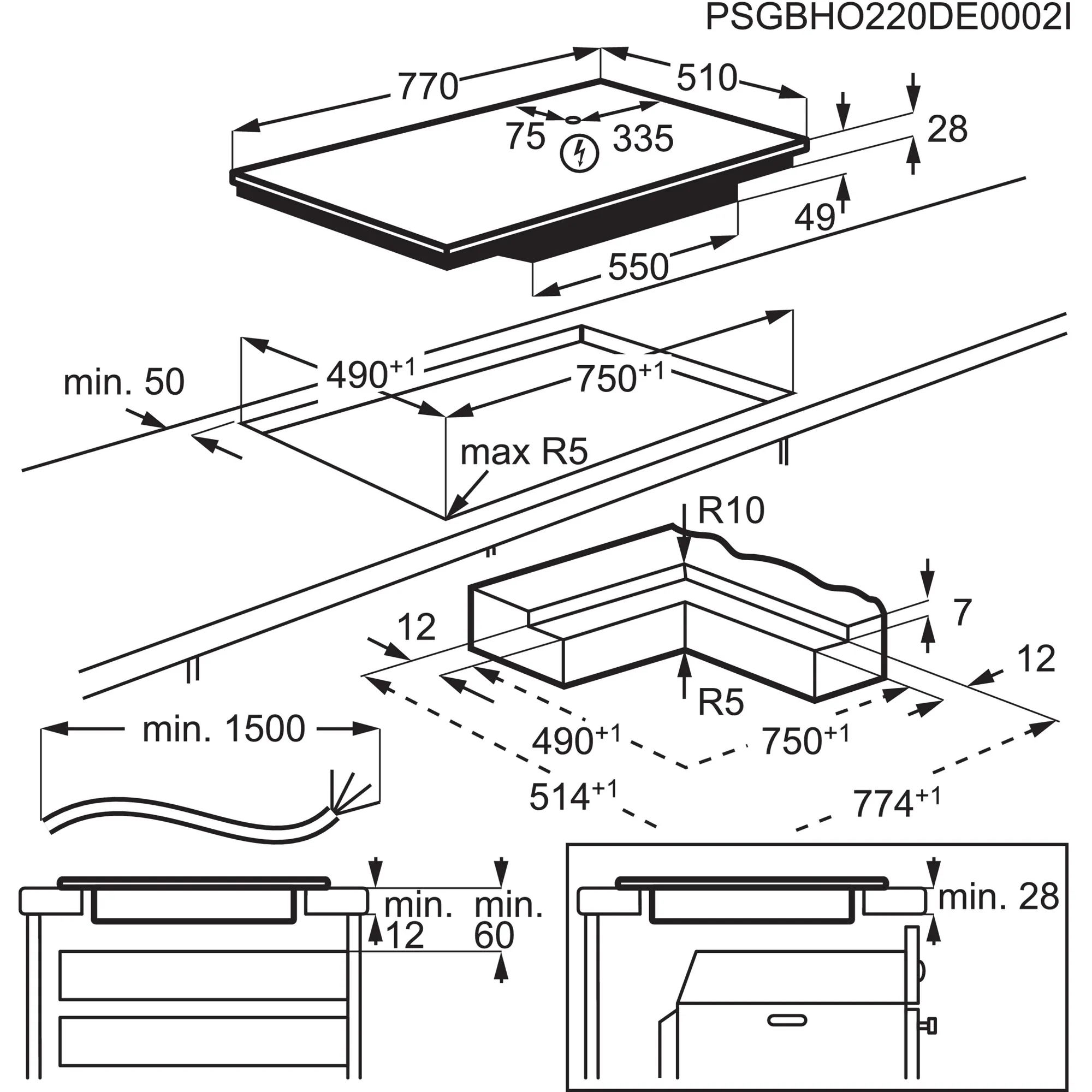 AEG NIG84B30IB 8000 inductiekookplaat - 80cm