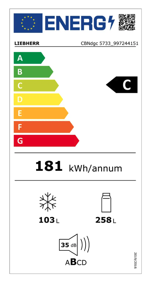 LIEBHERR CBNDGC573320 vrijstaande koel-/vriescombinatie - 201cm