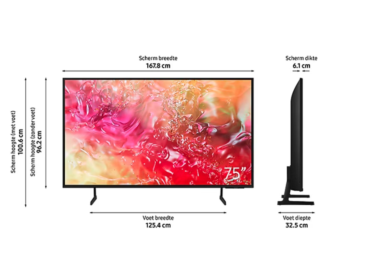 SAMSUNG UE75DU7150KXXN televisie UHD - 75"